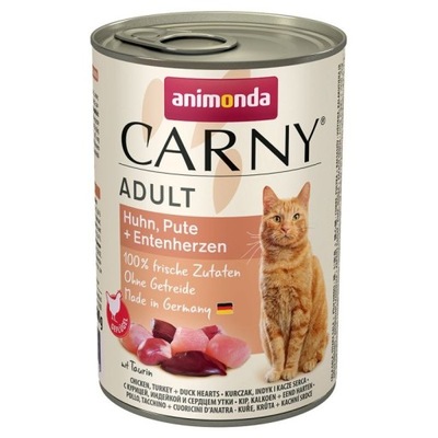 ANIMONDA Carny Adult kurczak indyk serca 400g