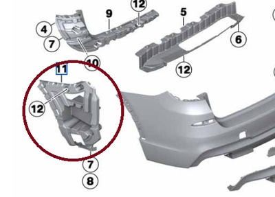 ŠLIAUŽIKLIS BUFERIO DEŠINYSIS GAL. BMW X3 F25 51127338764 