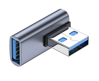 Adapter/przejściówka kątowa USB-A do USB-A