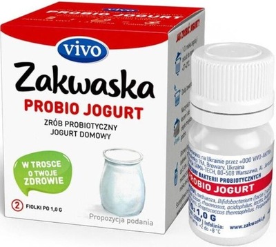 Zakwaska Vivo DO JOGURTU PROBIOTYCZNEGO Bakterie