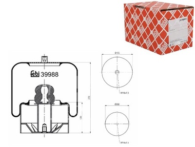 BOLSA DE AIRE NEUMÁTICA SUSPENSIONES PNEUMATYCZNEGO FEBI BILSTEIN  