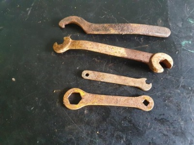 STARE KLUCZE PŁASKIE ROWEROWE MOTOROWEROWE 4 SZT