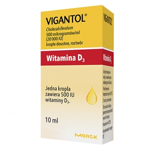 Vigantol, krople doustne, 10 ml LEK odporność D3