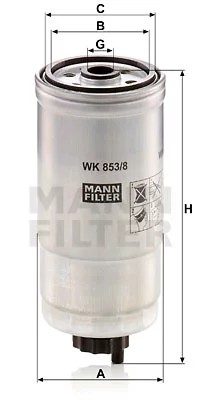 MANN FILTROS WK853/8 FILTRO COMBUSTIBLES  