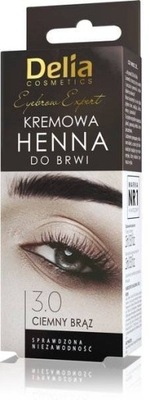 Delia Cosmetics Kremowa henna do brwi 3.0 c. brąz