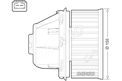 DENSO VENTILIATORIUS PŪSTUVO FORD C-MAX FOCUS C-MAX FOCUS II GALAXY II 