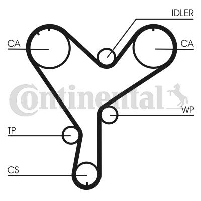 BELT ROZRZ./191Z/ CAMRY 3.0 /91-96/ CONTINENTAL CT852 BELT VALVE CONTROL SYSTEM  