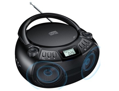 Radio Gueray Przenośny odtwarzacz CD Boombox z Bluetooth