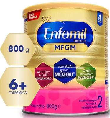 ENFAMIL Premium 2 MFGM Mleko następne 6msc 800g