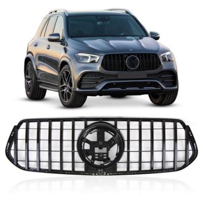 Mercedes gle w167 19+ решітка радіатора gt panamericana чорний фото №1