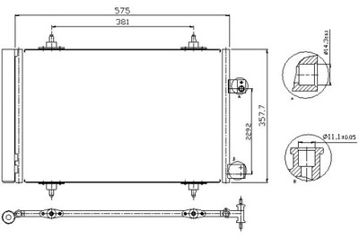 Конденсатор кондиціонера citroen c5 iii peugeot 407 фото №1