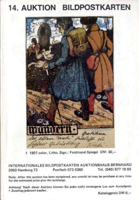 katalog 14. aukcji pocztówek Martin Bernhard 1979
