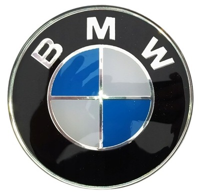 BMW EMBLEMA INSIGNIA LOGOTIPO CROMO NEGRO NIEB 65MM  