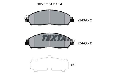 TEXTAR ZAPATAS DE FRENADO PARTE DELANTERA NISSAN LEAF NV200 NV200 EVALIA ELECTRIC  