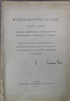 Województwo Śląskie 1918 1928 1929 r