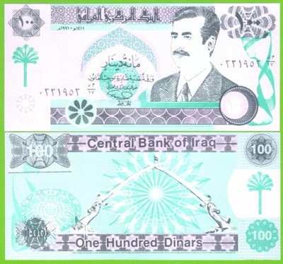 IRAK 100 DINARS 1991 P-76 UNC