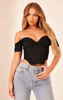 PRETTYLITTLETHING GORSETOWY TOP XS