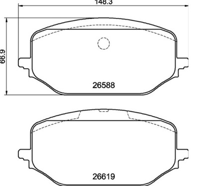 Тормозные колодки перед комплект toyota proace 2019- фото №1