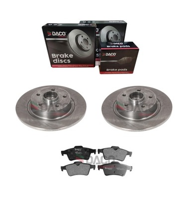 2X DISCS + 4X PADS RENAULT LAGUNA II REAR POSTAW NA SUPER QUALITY  