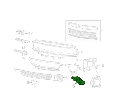 INLET AIR INTAKE AIR DODGE CHALLENGER 2015- LEFT  