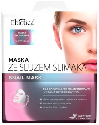 L'BIOTICA SNAIL MASK maska do twarzy śluz ślimaka