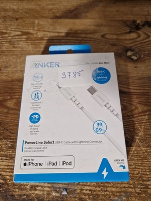 Kabel Lightning Anker Kabel USB-C na Lightning 0.9m