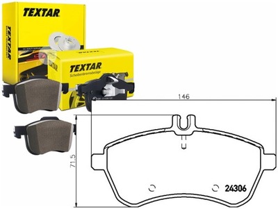 PADS BRAKE P DB C180 1.6-1.8 07- -CZUJ TEXTA  