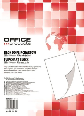 Blok do flipchartów Office Products 20135813-14 58,5x81 cm biały