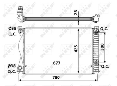 NRF 58234 CHLODNICA, SISTEMA DE REFRIGERACIÓN DEL MOTOR  