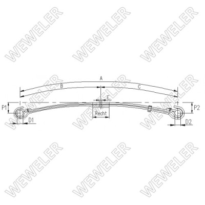 Ресора mercedes schomäcker 33620000, o.e. 6533200302 фото №1