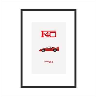 Obraz na ścianę FERRARI F40 ramka plakat