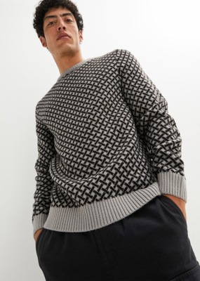 B.P.C męski sweter w geometryczny wzór ^56/58, XL