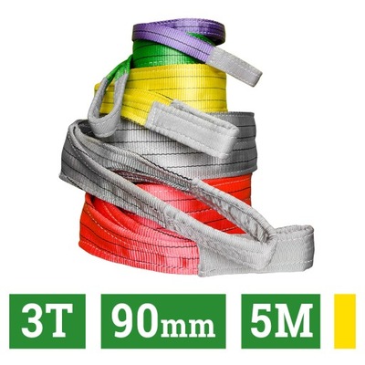Zawiesie pasowe 3T 90MM 5M dźwigowe z pętlami