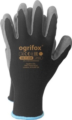 Rękawice robocze / Czarne / OX-LATEKS_BS (8 - M)