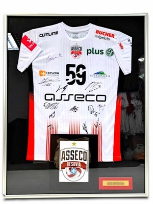 Asseco Resovia - koszulka z autografami w ramie (clu)