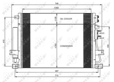 CONDENSADOR DE ACONDICIONADOR CHRYSLER 300C 04- 3,0CRD  