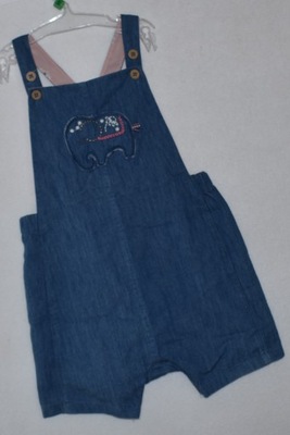 *M&S*LETNI RAMPERS MIĘKKI JEANS 12/18M