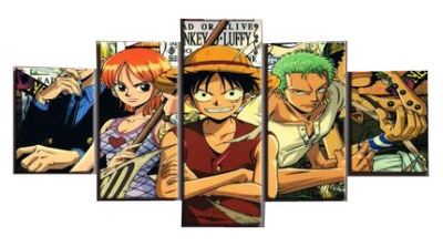 TRYPTYK OBRAZ NA PŁOTNIE Anime One Piece 50x25cm