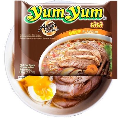 Tajska Zupka Błyskawiczna Instant o Smaku Wołowiny Beef Flavour 60g YUM YUM