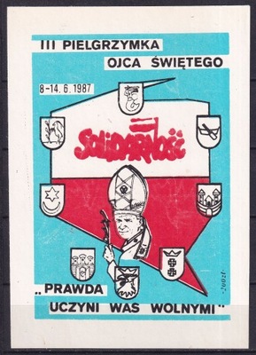 1987 Pielgrzymka JPII format pocztówki