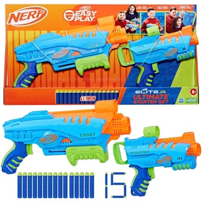 PISTOLET WYRZUTNIA NERF ELITE JUNIOR ULTIMATESTARTER SET PIANKOWE STRZAŁKI