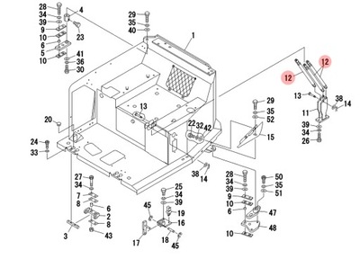 ПРИВОД ГАЗОВОЙ ПОДЛОКОТНИКА T1653900013 TAKEUCHI