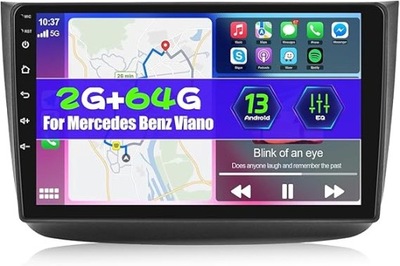 Radio samochodowe Android 9 cali do Mercedes Viano Vito Carplay GPS Kamera