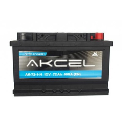 BATTERY 72AH 680A P+ AKCEL VARTA FORD OPEL  