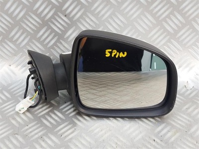 Зеркало правое dacia logan i белый 5 pin 04-12 r фото №1