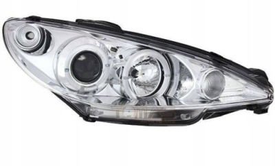 Фары передние peugeot 206 хром кольца фото №1