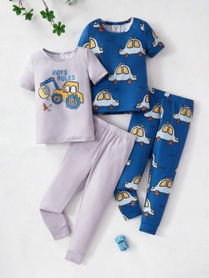 SHEIN BLUZKA SPODNIE PIŻAMA KOMPLET 2-PACK QLG B20__104/110