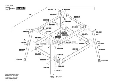 Podpora do PTS 10 1609203P93. 650/871
