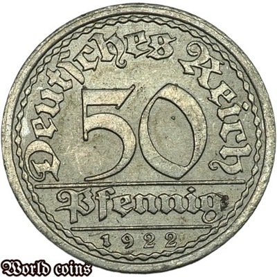 50 REICHPFENNIG 1922 A