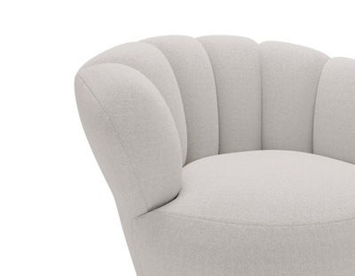 Fotel obrotowy wypoczynkowy MALAGA biały 94 x 70 x 83 cm